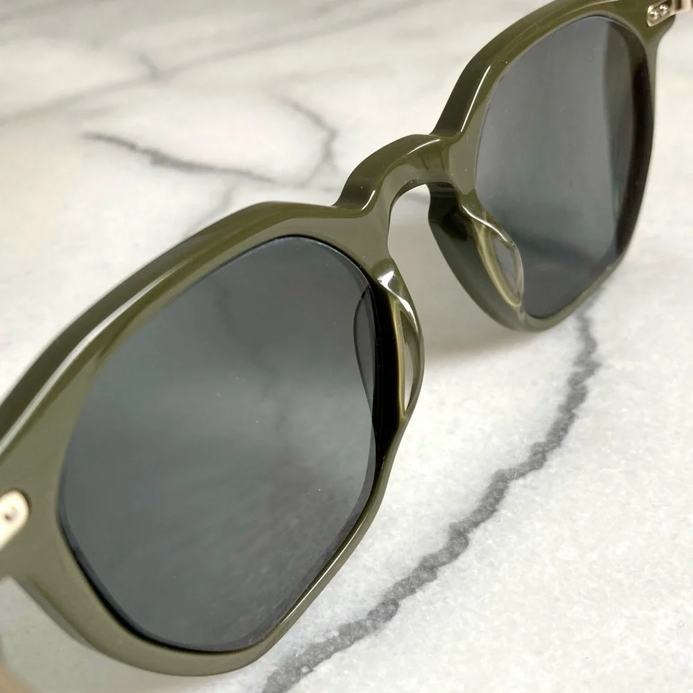 Warby Parker Rustin M | Olive Green Frame Black Lenses Sunglasses